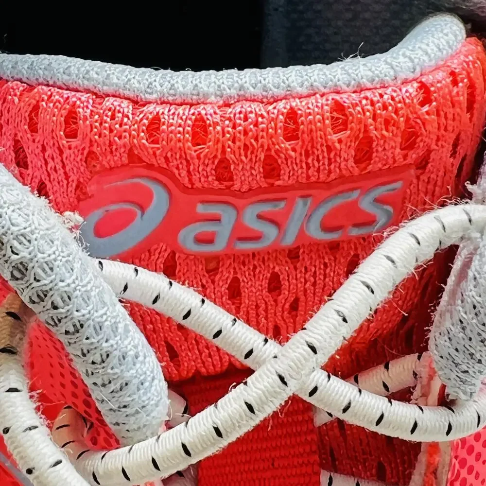 ASICS Shoes Girls 1 Red Mesh Gel-Excite 8 Running Athletic Casual Sneakers